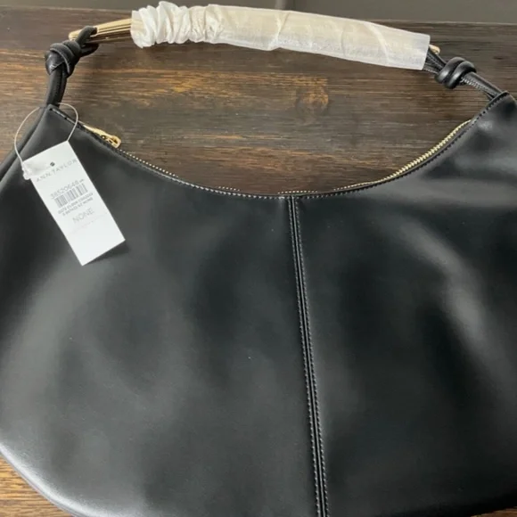 Ann Taylor Gold Handle Shoulder Bag - Picture 2 of 4